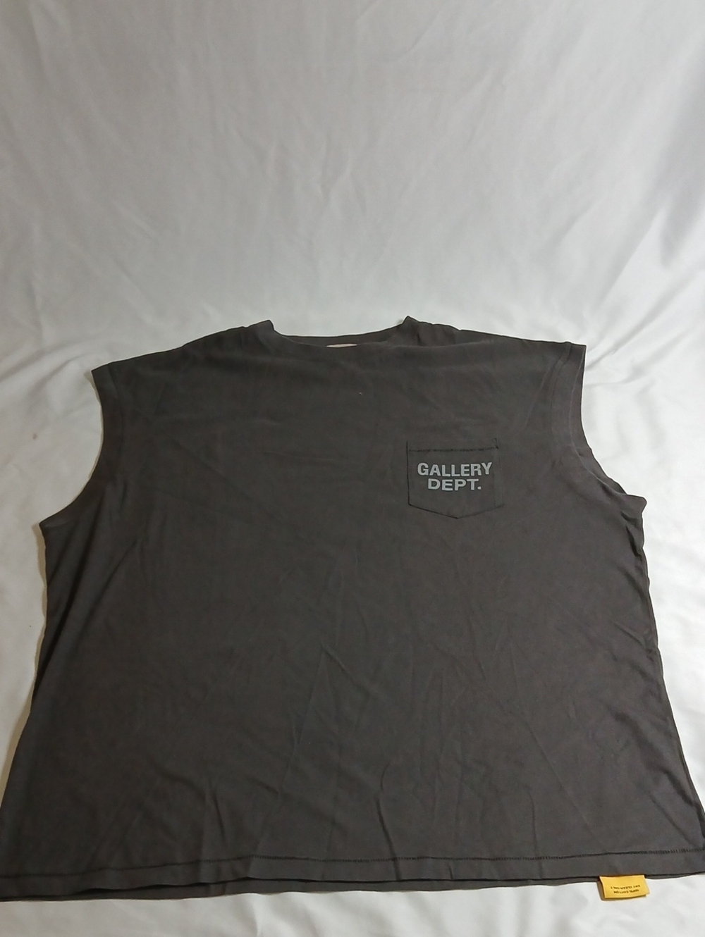 Gallery Dept Black Mens Sleeveless Pocket Tee